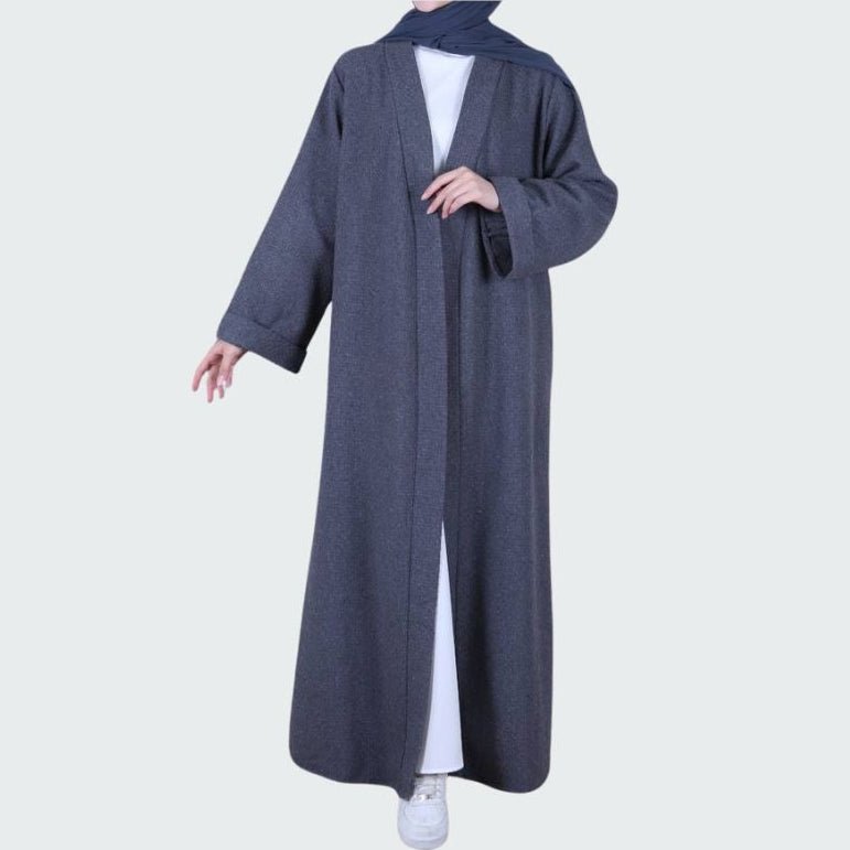 Grey Abaya Coat - AL - SAYLA