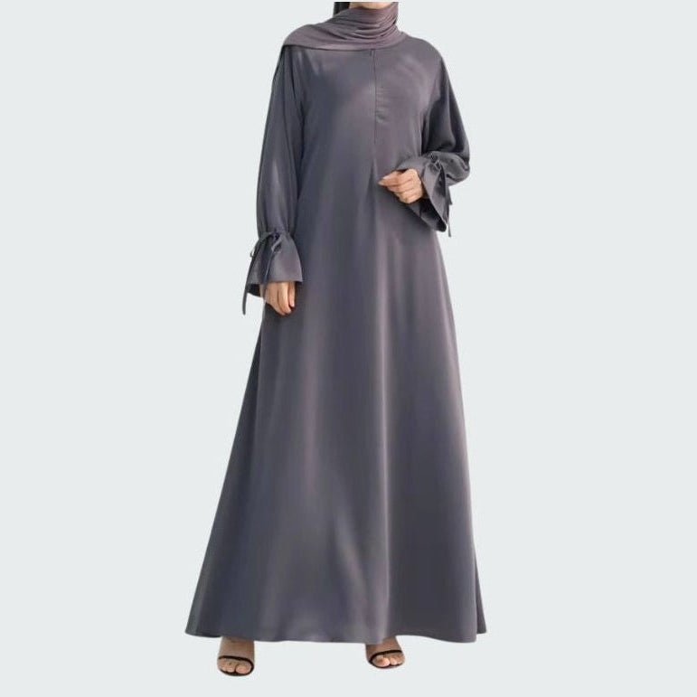 Grey Safiya Abaya - AL - SAYLA